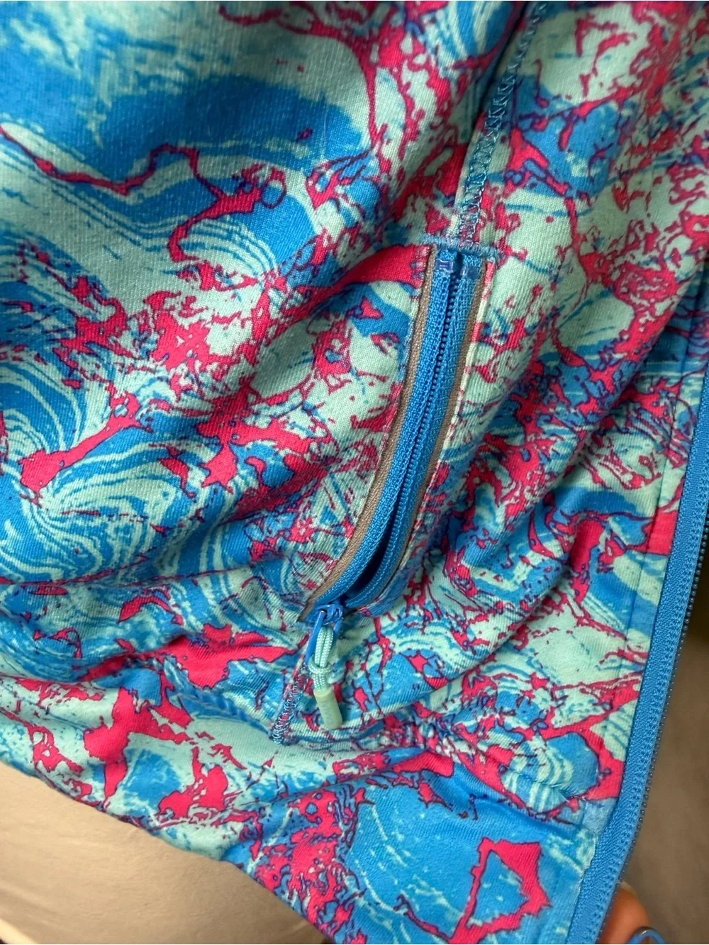 vivva by lululemon One Two Punch Reversible Jacket | Girls Sz 4 | Blue Tropics